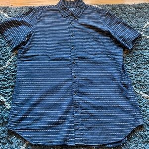 AE large tall short sleeve mens button up